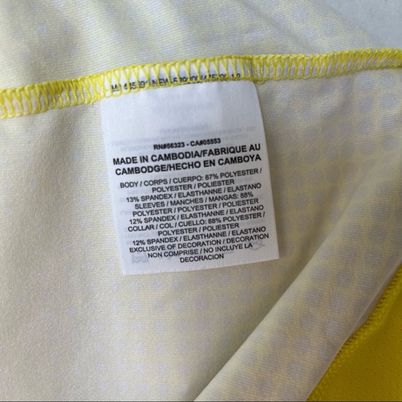 Nike Golf Tour Performance Dri-Fit women’s yellow short sleeve top, small - Picture 6 of 6